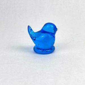 VTG 1989 Leo Ward Bluebird of Happiness 2” Figural Art Glass Figurine Signed